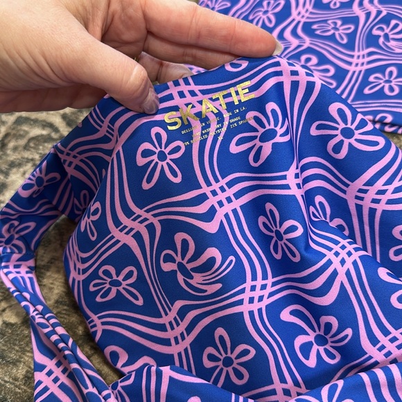 SKATIE Blue and‎ Pink Floral Bikini Set - Picture 4 of 6